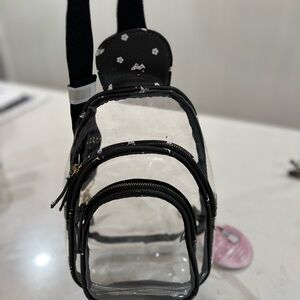 Under One Sky Clear Event Sling Bag with Black Accents